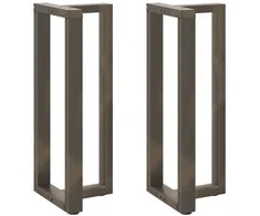 Baro stalo kojos, T formos, 2 vnt., juodos, 50x35x(100-101) cm, plienas