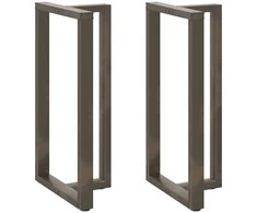 Baro stalo kojos, T formos, 2 vnt., juodos, 60x35x(110-111) cm, plienas