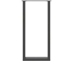 Baro stalo kojos, U formos, 2 vnt., antracito spalvos, 40x(100-101) cm, plienas