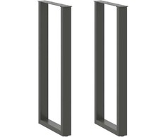 Baro stalo kojos, U formos, 2 vnt., antracito spalvos, 50x(110-111) cm, plienas