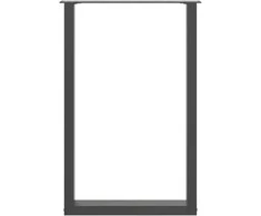 Baro stalo kojos, U formos, 2 vnt., antracito spalvos, 60x(90-91) cm, plienas