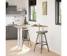 Kavos staliuko kojelės, U formos, 2 vnt., balta, 40x(100-101)cm
