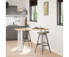 Kavos staliuko kojelės, U formos, 2 vnt., balta, 40x(90-91) cm
