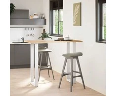 Kavos staliuko kojelės, U formos, 2 vnt., balta, 50x(110-111)cm