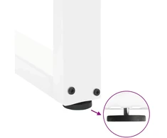 Kavos staliuko kojelės, U formos, 2 vnt., balta, 60x(100-101)cm