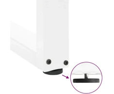 Kavos staliuko kojelės, U formos, 2 vnt., balta, 40x(110-111)cm