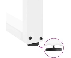 Kavos staliuko kojelės, U formos, 2 vnt., balta, 40x(90-91) cm