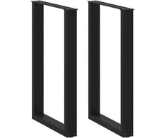 Baro stalo kojos, U formos, 2 vnt., juodos, 60x(90-91) cm, plienas