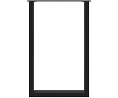 Baro stalo kojos, U formos, 2 vnt., juodos, 60x(90-91) cm, plienas