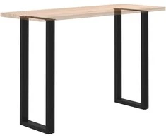 Kavos staliuko kojelės, U formos, 2 vnt., juoda, 40x(110-111)cm