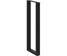 Kavos staliuko kojelės, U formos, 2 vnt., juoda, 40x(110-111)cm