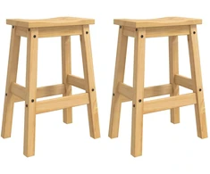Baro taburetė 2 pcs Medaus vaškas 44 x 30 x 63 cm Kietas pušis