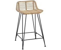 Baro taburetė 2 pcs Natūrali 44 x 45 x 76 cm Ratana ir Plienas