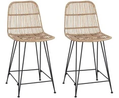 Baro taburetė 2 pcs Natūrali 44 x 54 x 96 cm Ratana ir Plienas