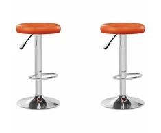Baro taburetė 2 pcs 31 x 31 x 87 cm Dirbtinė oda Pasukamas