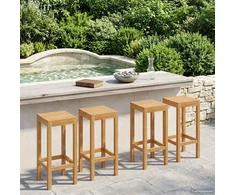 Baro taburetė 4 pcs Ruda Kieto teka medžio