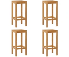 Baro taburetė 4 pcs Ruda Kieto teka medžio