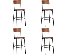 Baro taburetės, 4vnt., fanera ir plienas (2x280079)