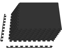 Baseino grindų kilimas 24 pcs Juoda 8,64 m² EVA puta