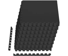 Baseino grindų kilimas 24 pcs Juoda 8,64 m² EVA puta