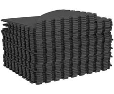 Baseino grindų kilimas 36 vnt. Ø 350 cm Apvali EVA puta Juoda