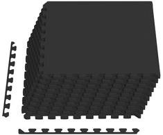 Baseino grindų kilimas 40 pcs Juoda 14,4 m² EVA puta
