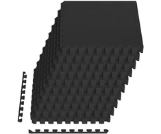 Baseino grindų kilimas 50 pcs Juoda 18 m² EVA puta