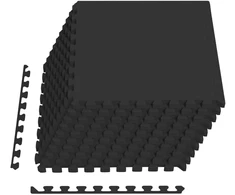 Baseino grindų kilimas 50 pcs Juoda 18 m² EVA puta