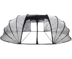 Baseino palapinė kupolas Skaidrus 640 x 432 x 205 cm PVC