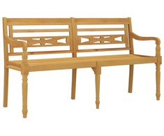 Batavia suoliukas su taupe spalvos pagalvėle, 150cm, tikmedis