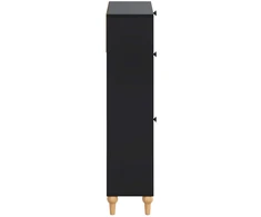Batu skrynia ALKMAAR 78 x 24 x 103 cm Apdirbta mediena Juoda