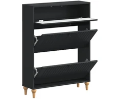 Batu skrynia ALKMAAR 78 x 24 x 103 cm Apdirbta mediena Juoda