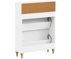 Batu skrynia ALKMAAR 78 x 24 x 103 cm Apdirbta mediena Balta