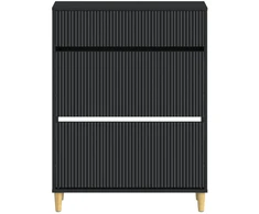 Batu skrynia ARNHEM 78 x 24 x 103 cm Apdirbta mediena Juoda