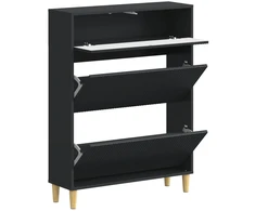 Batu skrynia ARNHEM 78 x 24 x 103 cm Apdirbta mediena Juoda