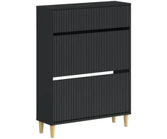 Batu skrynia ARNHEM 78 x 24 x 103 cm Apdirbta mediena Juoda