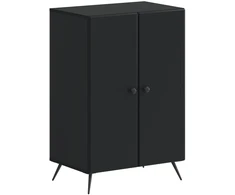 Batu skrynia BREDA 59,5 x 39,5 x 90 cm Apdirbta mediena Juoda