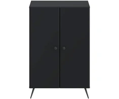 Batu skrynia BREDA 59,5 x 39,5 x 90 cm Apdirbta mediena Juoda