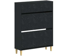 Batu skrynia DELFT 78 x 24 x 103 cm Apdirbta mediena Juoda