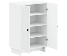 Batu skrynia EDE 59,5 x 39,5 x 90 cm Apdirbta mediena Balta