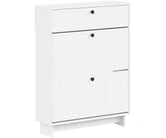 Batu skrynia EDE 78 x 24 x 103 cm Apdirbta mediena Balta