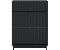 Batu skrynia EDE 78 x 24 x 103 cm Apdirbta mediena Juoda