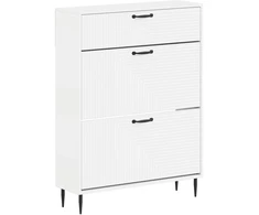 Batu skrynia HAARLEM 78 x 24 x 103 cm Apdirbta mediena Balta