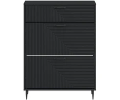 Batu skrynia HAARLEM 78 x 24 x 103 cm Apdirbta mediena Juoda