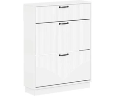Batu skrynia HOORN 78 x 24 x 100 cm Apdirbta mediena Balta
