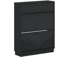 Batu skrynia HOORN 78 x 24 x 100 cm Apdirbta mediena Juoda