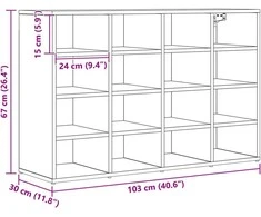 Batu skrynia 103 x 30 x 67 cm Apdirbta mediena