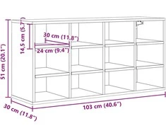 Batu skrynia 103 x 30 x 51 cm Apdirbta mediena