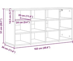 Batu skrynia Sonoma ąžuolas 103 x 30 x 51 cm Apdirbta mediena