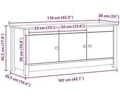Batu skrynia Vaško Ruda 110 x 38 x 45,5 cm Tvirtas pušies medis
